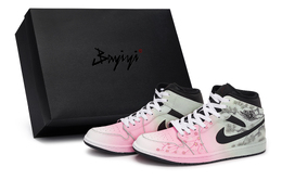Jordan Баскетбольные кроссовки Air 1 Mid Top Vintage унисекс розового цвета dq8426-001(team80-男女枯木逢春s-box) | pink
