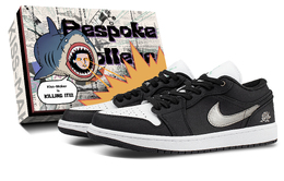 Jordan Баскетбольные кроссовки Air 1 Low Top Vintage, унисекс, черные 553558-131（team1117黑濯石-box） | black