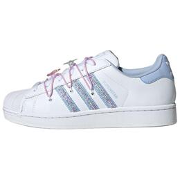 Adidas Кроссовки для скейтбординга Superstar 2 Low Top, женские, белые jr1332 | white/light pink blue/soft purple