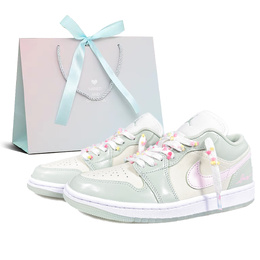 Jordan Баскетбольные кроссовки Air 1 Vintage, женские, низкие, розовые hf4078-100（team187-少女心） | turquoise