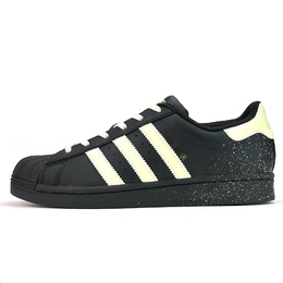 Adidas SUPERSTAR противоскользящие износостойкие низкие кроссовки для скейтбординга унисекс черные желтые eg4959（team1188-繁星点点） | black yellow
