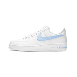 Nike Кроссовки Air Force 1 с антискользящим покрытием, износостойкие, низкие, для скейтбординга, унисекс, белые, синие cw2288-111（team448-蓝勾air） | white blue