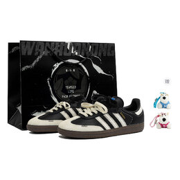 Кроссовки немецкой армии SAMBA OG, унисекс, низкие, цвета экрю Adidas, Beige Black b75807(team1023-黑彩s-box) | beige black