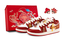 Jordan Баскетбольные кроссовки Air 1 Low Top Vintage унисекс красные 553560-163(team943-锦鲤龍凤sbox) | red