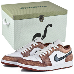 Jordan Баскетбольные кроссовки Air 1 Low Top Vintage, унисекс, коричневые, красные hf3148-102(team679-红砖厂s-box) | red brick factory-gift box 01
