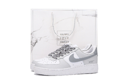 Nike Кроссовки Air Force 1 Coverage с низким верхом, устойчивые к истиранию и скольжению, унисекс, серо-белые cw2288-111(team拾伍-男女同款白灰四sbox) | light gray