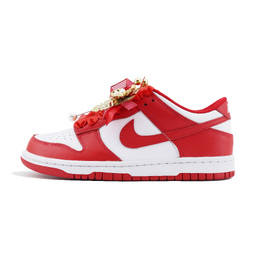 Nike Кроссовки для скейтбординга Dunk LOW Retro с антискользящим покрытием, износостойкие, унисекс, красные, белые hf5441-104（team1253-红） | red white
