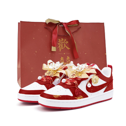 Nike Кроссовки для скейтборда Court Borough 2, износостойкие, красные, женские bq5448-103(team746-情牵一世sbox) | red