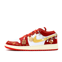 Баскетбольные кроссовки Air 1 Vintage, женские, низкие, золотистые Jordan, Red Gold White fj3465-160(team271-清欢良缘) | red gold white