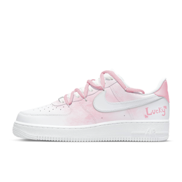 Nike Кроссовки для скейтбординга Air Force 1 "Triple White" износостойкие, женские, розовые, белые dd8959-100（team675-樱花苏打） | pink white