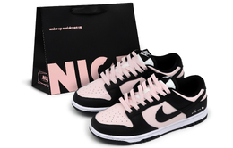 Nike Кроссовки для скейтбординга Dunk Low Top унисекс, черные, розовые dd1391-100(team1279-芝樱s-box) | black pink