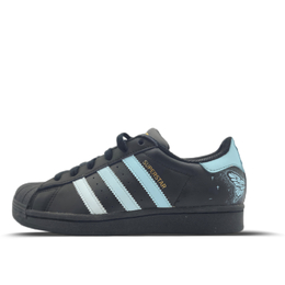 Adidas SUPERSTAR Shimmering Butterfly Dance. Синие, нескользящие, низкие, кроссовки для скейтбординга, унисекс, черно-синие eg4959(team786-蝶影闪跃.蓝) | black blue