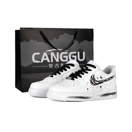 Nike Кроссовки для скейтбординга Air Force 1 Low Top унисекс, черные, белые cw2288-111(team419-镜阁s-box） | black white