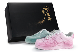Nike Кроссовки для скейтбординга Air Force 1, унисекс, низкие, розовые/зеленые cw2288-111(team171-翠藤华韵粉绿box) | pink green