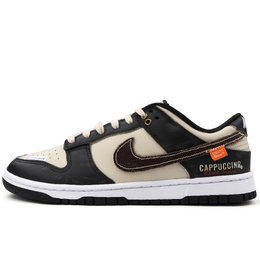 Nike Кроссовки для скейтбординга Dunk Cappuccino с антискользящим покрытием, износостойкие, унисекс, бежево-черные dd1391-100（team342-卡布奇诺） | beige black