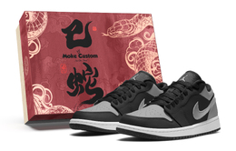 Jordan Баскетбольные кроссовки Air 1 Low Top Vintage Unisex Black Grey 553558-132(team162-影子sbox) | gray