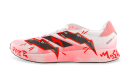 Adidas Кроссовки Adizero RC 4 с амортизацией, противоскользящие и износостойкие, низкие, унисекс, белые, красные gx8152(team889-红色闪电) | white red