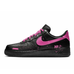 Nike Кроссовки для скейтбординга Air Force 1 с защитой от скольжения, женские, цвет черный, розовый dd8959-001(team598-绚丽轨迹) | black pink