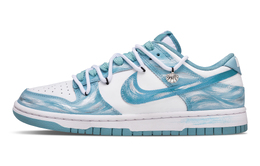 Nike Кроссовки для скейтбординга Dunk Galaxy с противоскользящим покрытием, износостойкие, унисекс, белые, синие dv0833-106(team864-银河) | white blue