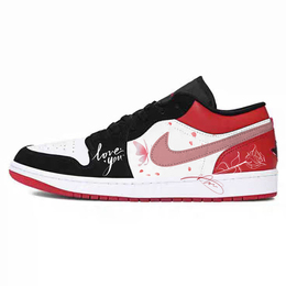 Jordan Баскетбольные кроссовки Air 1 Vintage, унисекс, низкие, красные/черные ib8971-106(team56-蝶恋花) | red