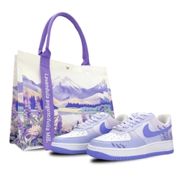 Nike Кроссовки для скейтбординга Air Force 1, женские, низкие, лавандовые dd8959-100(team1059-薰衣草晨雾礼袋) | light purple