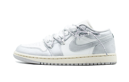Jordan Баскетбольные кроссовки Air 1 White Moonlight с амортизацией и противоскользящим эффектом, винтажные, женские, серебристо-белые dc0774-103(team140-白月光解构) | gray white