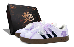 Adidas Кроссовки для скейтбординга VL COURT 2.0 с противоскользящей, износостойкой и легкой подошвой, женские, фиолетовые js3003(team656-浪漫樱花-box) | purple