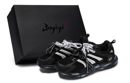 Adidas Кроссовки CLIMACOOL BOUNCE с антискользящим покрытием, износостойкие, низкие, унисекс, черные, белые if6730(team80-男女同款交错浪潮s-box) | black white