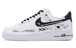 Nike Набор Air Force 1 Stamp Set, легкие, нескользящие, амортизирующие, низкие, унисекс, кроссовки для скейтбординга, черно-белые cw2288-111（team241-csgo印花集） | black white