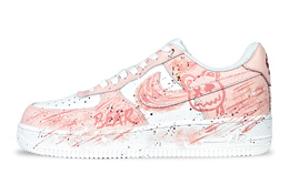 Nike Кроссовки для скейтбординга Air Force 1 Barbie Bear, нескользящие, розовые, унисекс cw2288-111（team701-芭比熊） | pink