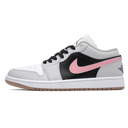 Jordan Баскетбольные кроссовки Air 1 Vintage, унисекс, низкие, розовые 553558-146(team740-粉曜石) | black white pink