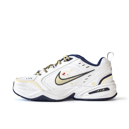 Nike Низкие кроссовки Air Monarch 4 с защитой от скольжения, износостойкие, массивные, унисекс, белые, желтые 415445-102(team354-西夏) | white yellow