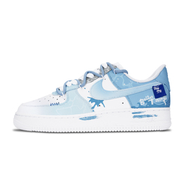 Nike Кроссовки для скейтбординга Air Force 1 Blue Sea Breeze с противоскользящим покрытием, износостойкие, унисекс, белые, синие dd8959-100(team1219-蓝色海风） | white blue