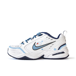 Nike Низкие кроссовки Air Monarch 4 с защитой от скольжения, износостойкие, массивные, унисекс, белые, синие 415445-102(team354-昔年) | white blue