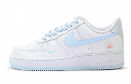 Nike Кроссовки для скейтбординга Air Force 1 с противоскользящим покрытием, износостойкие, женские, белые, синие ih0640-161(team拾伍-女款白蓝三) | white blue