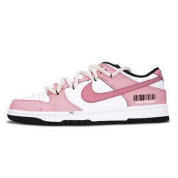Nike Кроссовки для скейтбординга Dunk Love Barcode с противоскользящим покрытием, износостойкие, унисекс, розовые dd1391-100(team883-爱情条形码) | pink