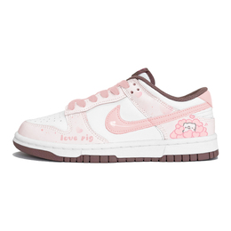 Nike Кроссовки для скейтбординга Dunk Joy Lemon с противоскользящим покрытием, износостойкие, женские, белые, розовые fz3611-208(team399-祈愿萌猪) | white pink