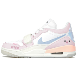 Jordan Баскетбольные кроссовки Legacy 312 Low WMNS CNY, износостойкие, антискользящие, среднего размера, винтажные, унисекс, розовые hf3182-100（team4-浅粉小熊） | pink