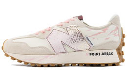 New Balance Кроссовки женские NB 327 с износостойким покрытием, низкие, белые, серые ws327ka（team178-粉鳞皎步qd） | white gray