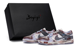 Nike Dunk 811 Manufacture Special Shoe Box Противоскользящие износостойкие низкие кроссовки для скейтбординга женские белые, красные, серые hf1985-001(team80-女新物种入侵s-box) | white red gray