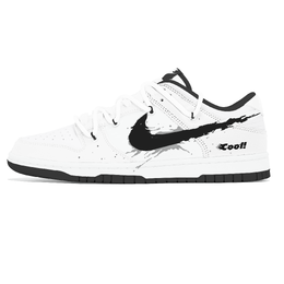 Nike Кроссовки для скейтбординга Dunk Lemon Joy, износостойкие, низкие, унисекс, черные, белые dd1391-100(team399-涂鸦水墨) | white
