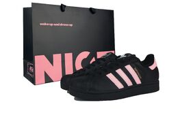 Adidas Кроссовки для скейтбординга Superstar 2, женские, низкие, розовые ji0079(team1090-极简主义) | black