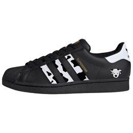 Adidas Кроссовки для скейтбординга SUPERSTAR Spot Puppy с антискользящим покрытием, износостойкие, низкие, унисекс, черные, белые eg4959(team355-斑点小狗) | black white