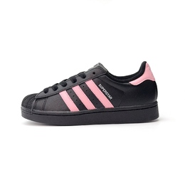 Adidas Кроссовки для скейтбординга Superstar 2 Cool Sweet Berry Pink, устойчивые к скольжению, низкие, унисекс, черные, розовые ji0079（team935-酷甜莓粉） | black pink