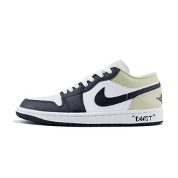 Jordan Баскетбольные кроссовки Air 1 Low Top Vintage унисекс, белые, черные 553558-153（team1253-dust） | white black