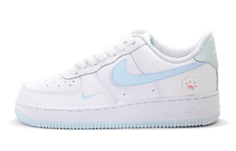 Nike Кроссовки для скейтбординга Air Force 1 с противоскользящим покрытием, износостойкие, женские, белые, синие ih0640-161(team拾伍-女款白蓝四) | white blue