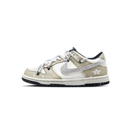 Nike Кроссовки Dunk Low Baby's Breath Urban Chanel с низким верхом, устойчивые к истиранию, для скейтбординга, унисекс, белые dd1391-100(team839-男女款满天星) | white