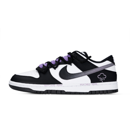 Nike Кроссовки для скейтбординга Dunk Black Frame Panda с антискользящим покрытием, износостойкие, унисекс, темно-фиолетовые dd1391-100(team883-阴晴不定) | purple blue