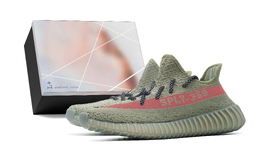 Adidas Кроссовки Yeezy Boost 350 V2, повседневные, унисекс, низкие, розовые hp7870(team1271-灰雾粉黛s-box） | gray pink (box)
