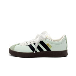 Adidas Кроссовки для скейтбординга VL COURT 2.0 Classic Mint Mambo, износостойкие, низкие, унисекс, черно-зеленые ji0497(team471-薄荷曼波) | black green